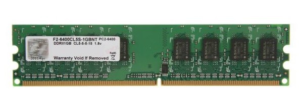 G.SKILL 1GB 240-Pin DDR2 SDRAM DDR2 800 (PC2 6400) Desktop Memory Model F2-6400CL5S-1GBNT