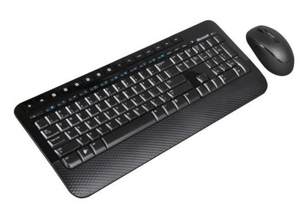 Microsoft Wireless Desktop 2000 M7J-00001 Black 104 Normal Keys USB RF Wireless Ergonomic Keyboard & Mouse