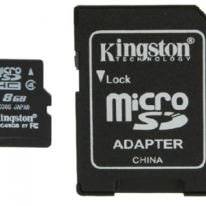 Kingston 8GB microSDHC Flash Card w/ SD Adapter