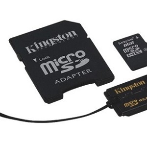 Kingston 8GB microSDHC Flash Card Multi-Kit