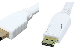 Rosewill 6 Ft. DisplayPort to HDMI 28AWG Cable – White